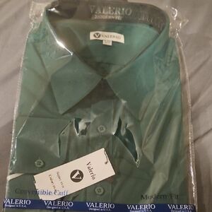 Men's Green Dress Shirt - Modern Fit